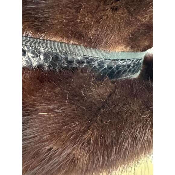 Vintage Lenore Marshall New York Mink Fur Hat With Satin Lining & Bow Detail main image 8
